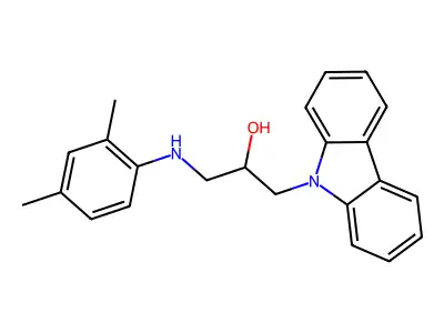 1-(9H-carbazol-9-yl)-3-[(2,4-dimethylphenyl)amino]propan-2-ol structure