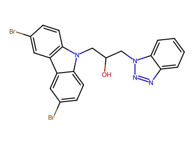 1-(Benzotriazol-1-yl)-3-(3,6-dibromocarbazol-9-yl)propan-2-ol structure