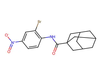 N-(2-bromo-4-nitrophenyl)adamantane-1-carboxamide structure