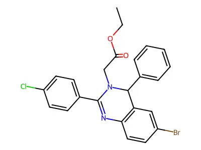 ethyl 2-(6-bromo-2-(4-chlorophenyl)-4-phenylquinazolin-3(4H)-yl)acetate structure