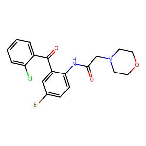 N-(4-bromo-2-(2-chlorobenzoyl)phenyl)-2-morpholinoacetamide structure