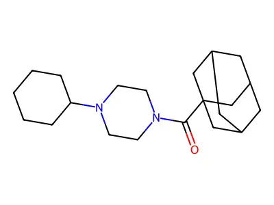 1-Adamantyl-(4-cyclohexylpiperazin-1-yl)methanone structure