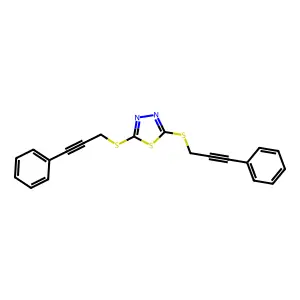 2,5-Bis(3-phenylprop-2-ynylsulfanyl)-1,3,4-thiadiazole structure