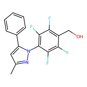 [2,3,5,6-Tetrafluoro-4-(3-methyl-5-phenylpyrazol-1-yl)phenyl]methanol structure