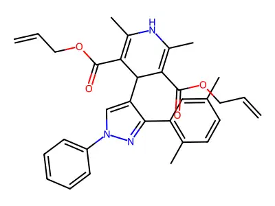diallyl 4-[3-(2,5-dimethylphenyl)-1-phenyl-1H-pyrazol-4-yl]-2,6-dimethyl-1,4-dihydro-3,5-pyridinedicarboxylate structure