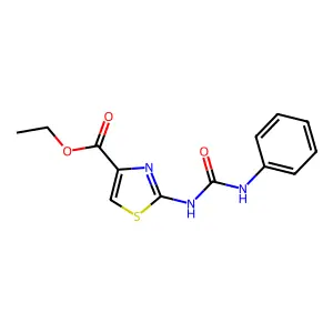 Ethyl 2-(3-phenylureido)thiazole-4-carboxylate structure