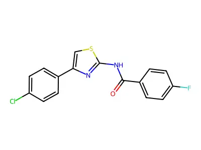 Benzamide, N-[4-(4-chlorophenyl)-2-thiazolyl]-4-fluoro- structure