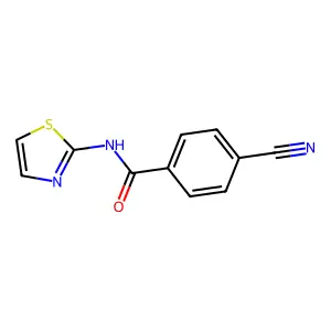 4-cyano-N-(1,3-thiazol-2-yl)benzamide structure