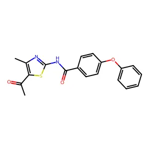 N-(5-acetyl-4-methyl-1,3-thiazol-2-yl)-4-phenoxybenzamide structure