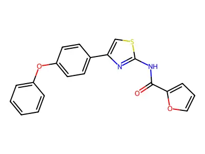 N-[4-(4-phenoxyphenyl)-1,3-thiazol-2-yl]furan-2-carboxamide structure