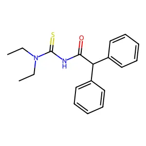 N-(diethylcarbamothioyl)-2,2-diphenylacetamide structure