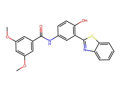 N-[3-(1,3-benzothiazol-2-yl)-4-hydroxyphenyl]-3,5-dimethoxybenzamide structure