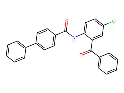 N-(2-benzoyl-4-chlorophenyl)-[1,1'-biphenyl]-4-carboxamide structure
