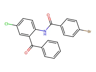 N-(2-benzoyl-4-chlorophenyl)-4-bromobenzamide structure