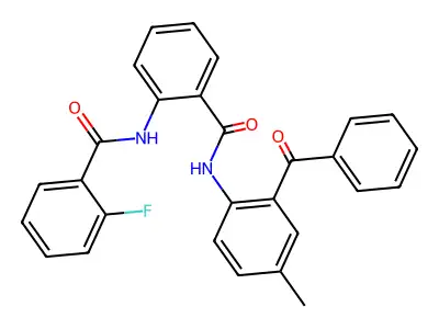 N-(2-benzoyl-4-methylphenyl)-2-(2-fluorobenzamido)benzamide structure