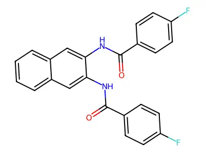 4-Fluoro-N-[3-(4-fluorobenzamido)naphthalen-2-YL]benzamide structure