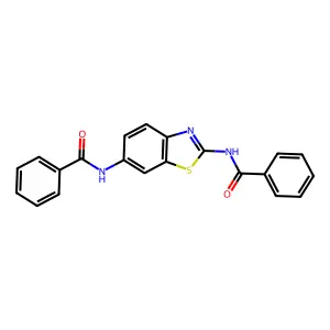 N-(2-benzamido-1,3-benzothiazol-6-yl)benzamide structure