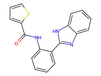 N-(2-(1H-benzo[d]imidazol-2-yl)phenyl)thiophene-2-carboxamide structure