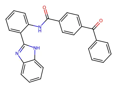 N-(2-(1H-benzo[d]imidazol-2-yl)phenyl)-4-benzoylbenzamide structure