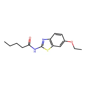 N-(6-ethoxy-1,3-benzothiazol-2-yl)pentanamide structure