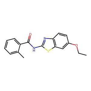 N-(6-ethoxy-1,3-benzothiazol-2-yl)-2-methylbenzamide structure