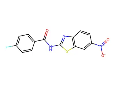 4-fluoro-N-(6-nitrobenzo[d]thiazol-2-yl)benzamide structure