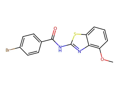 4-bromo-N-(4-methoxy-1,3-benzothiazol-2-yl)benzamide structure