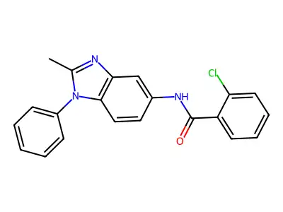 2-chloro-N-(2-methyl-1-phenylbenzimidazol-5-yl)benzamide structure