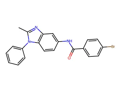 4-bromo-N-(2-methyl-1-phenyl-1H-benzo[d]imidazol-5-yl)benzamide structure