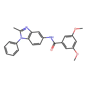 3,5-dimethoxy-N-(2-methyl-1-phenylbenzimidazol-5-yl)benzamide structure