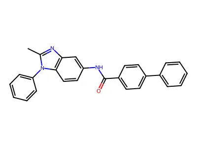 N-(2-methyl-1-phenylbenzimidazol-5-yl)-4-phenylbenzamide structure