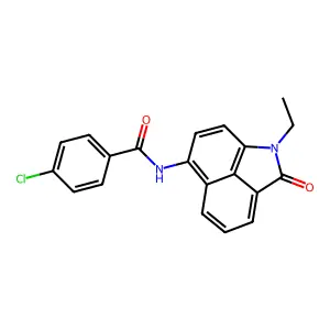 4-chloro-N-(1-ethyl-2-oxo-1,2-dihydrobenzo[cd]indol-6-yl)benzamide structure