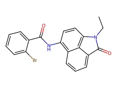 2-bromo-N-(1-ethyl-2-oxo-1,2-dihydrobenzo[cd]indol-6-yl)benzamide structure