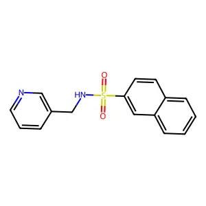 N-(pyridin-3-ylmethyl)naphthalene-2-sulfonamide structure