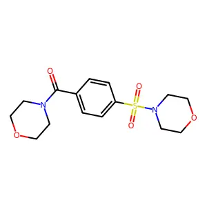 Morpholino(4-(morpholinosulfonyl)phenyl)methanone structure