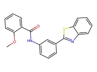 N-[3-(1,3-benzothiazol-2-yl)phenyl]-2-methoxybenzamide structure