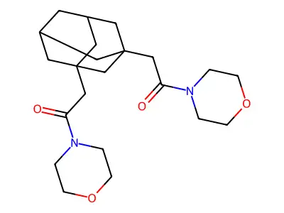 4-{[3-(2-Morpholin-4-yl-2-oxoethyl)-1-adamantyl]acetyl}morpholine structure