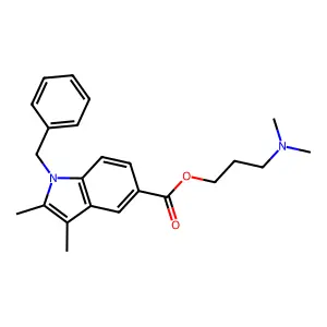 3-(dimethylamino)propyl 1-benzyl-2,3-dimethyl-1H-indole-5-carboxylate structure