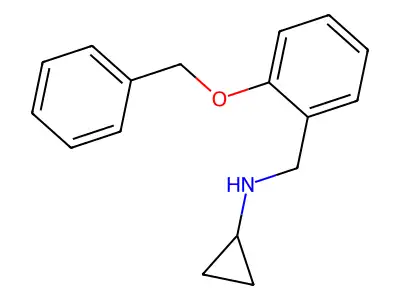 N-[(2-phenylmethoxyphenyl)methyl]cyclopropanamine structure