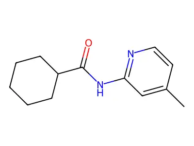 N-(4-Methyl-2-pyridinyl)cyclohexanecarboxamide structure