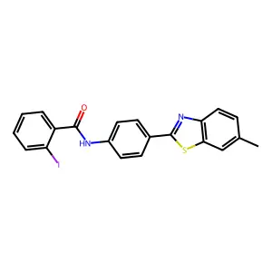2-iodo-N-[4-(6-methyl-1,3-benzothiazol-2-yl)phenyl]benzamide structure