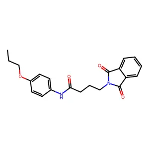 4-(1,3-dioxo-1,3-dihydro-2H-isoindol-2-yl)-N-(4-propoxyphenyl)butanamide structure