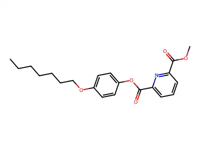 6-O-(4-heptoxyphenyl) 2-O-methyl pyridine-2,6-dicarboxylate structure