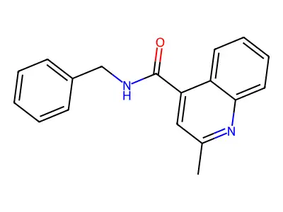 N-benzyl-2-methylquinoline-4-carboxamide structure