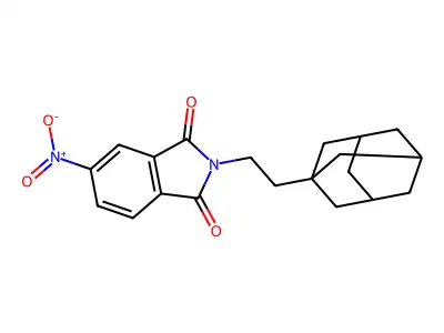 2-[2-(1-adamantyl)ethyl]-5-nitro-1H-isoindole-1,3(2H)-dione structure