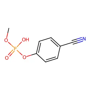 Phosphoric acid, mono(4-cyanophenyl) monomethyl ester structure