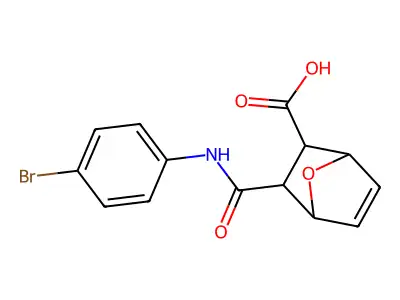 2-[(4-Bromophenyl)carbamoyl]-7-oxabicyclo[2.2.1]hept-5-ene-3-carboxylic acid structure