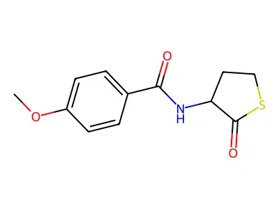 4-methoxy-N-(2-oxothiolan-3-yl)benzamide structure