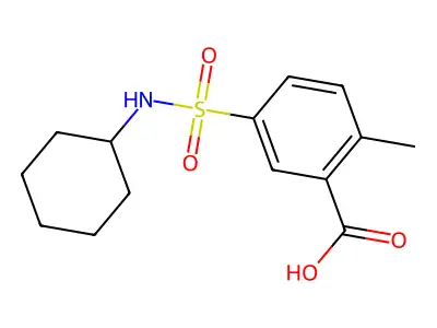 5-(Cyclohexylsulfamoyl)-2-methylbenzoic acid structure