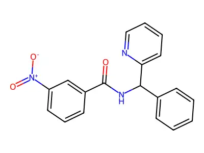 3-nitro-N-[phenyl(pyridin-2-yl)methyl]benzamide structure